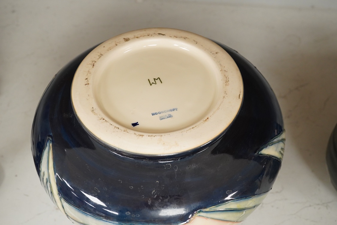 A modern Moorcroft 'Red Tulip' vase, designed by Sally Tuffin, 21cm high